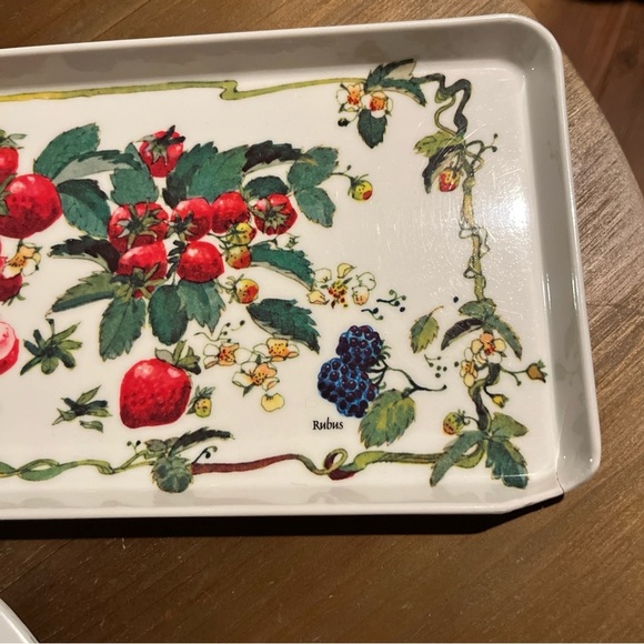 Smeraldo Strawberry Fruit Serving Tray & Plate Melamine Design Imports Italy - Picture 8 of 16